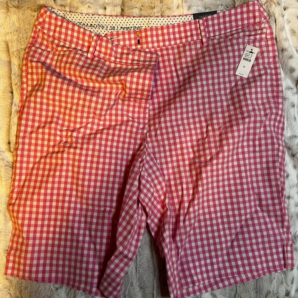 Talbots Pink Checkered Women's Shorts